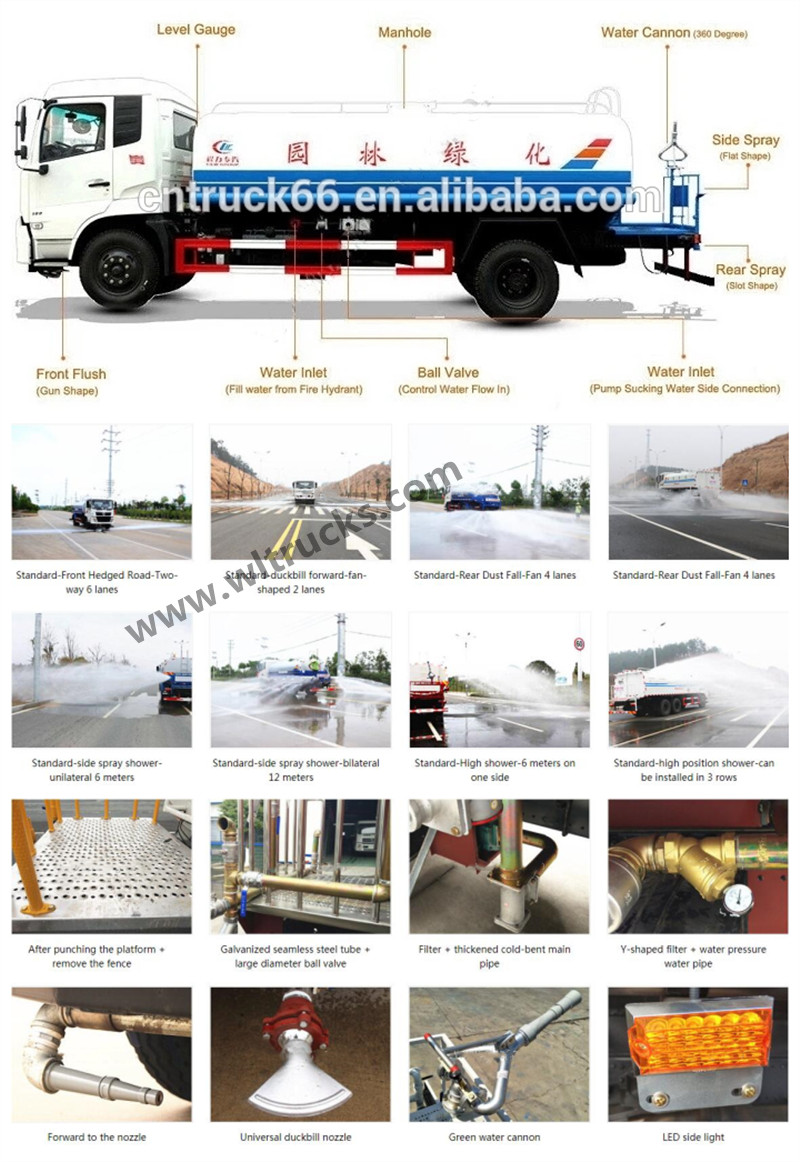 Isuzu water tanker truck structure picture Isuzu water tanker truck structure picture