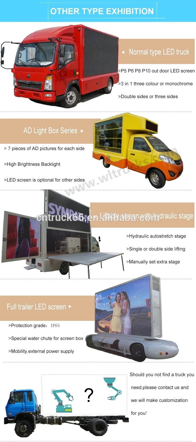 Led screen truck Optional Type Led screen truck Optional Type