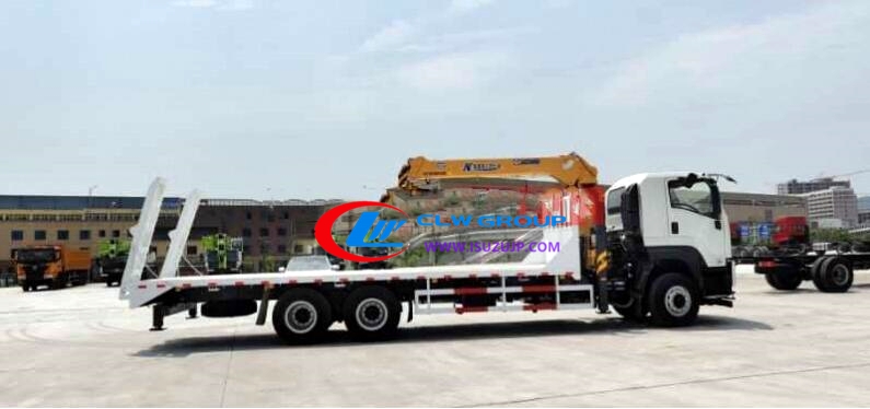 10 tyre ISUZU flatbed truck with crane 10 tyre ISUZU flatbed truck with crane