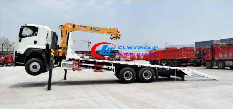10 wheeler ISUZU 20 tonne flatbed truck crane 10 wheeler ISUZU 20 tonne flatbed truck crane