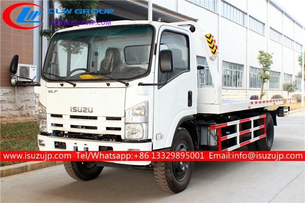 ISUZU NPR 5 ton full down bed wrecker recovery tow truck