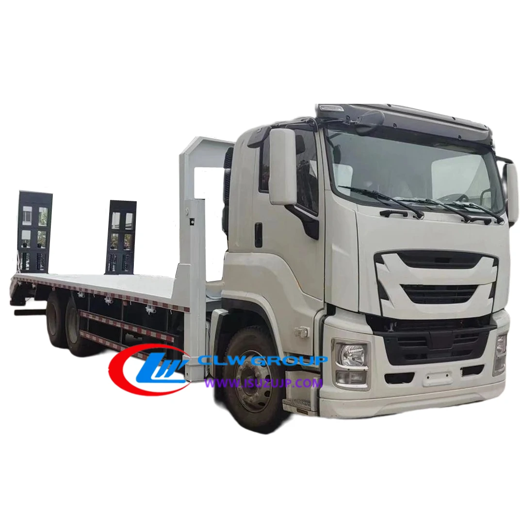 8×4 ISUZU GIGA 30 ton heavy duty Excavator carrier flatbed truck for sale 8×4 ISUZU GIGA 30 ton heavy duty Excavator carrier flatbed truck for sale