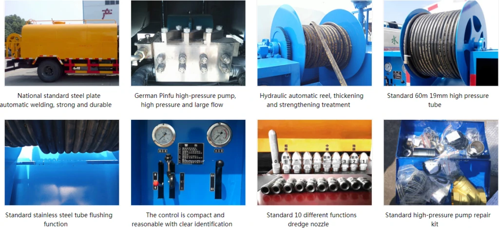 High pressure cleaning truck Working parameter New craft High pressure cleaning truck Working parameter New craft