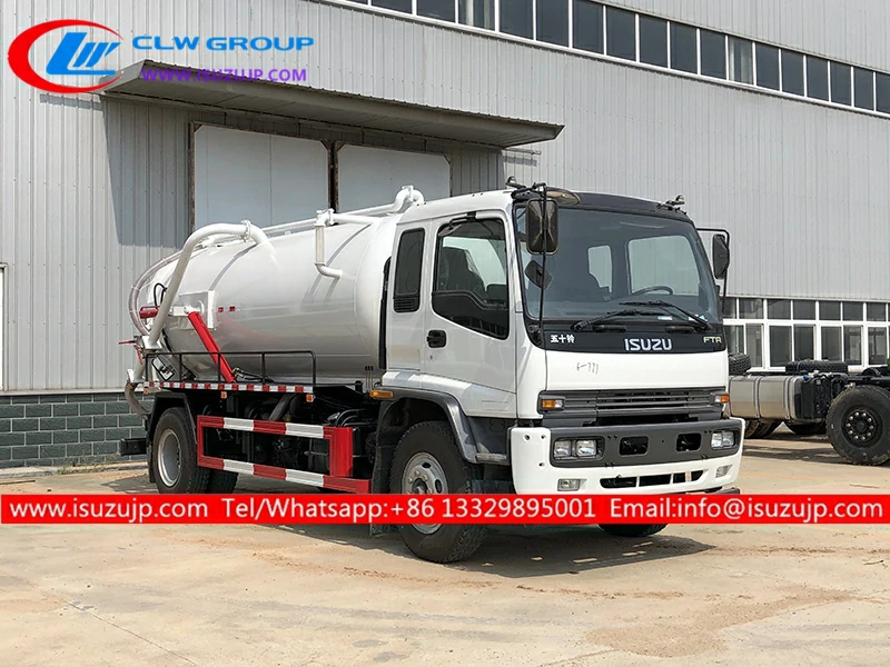 ISUZU 10 ton Stainless steel sewage suction truck ISUZU 10 ton Stainless steel sewage suction truck