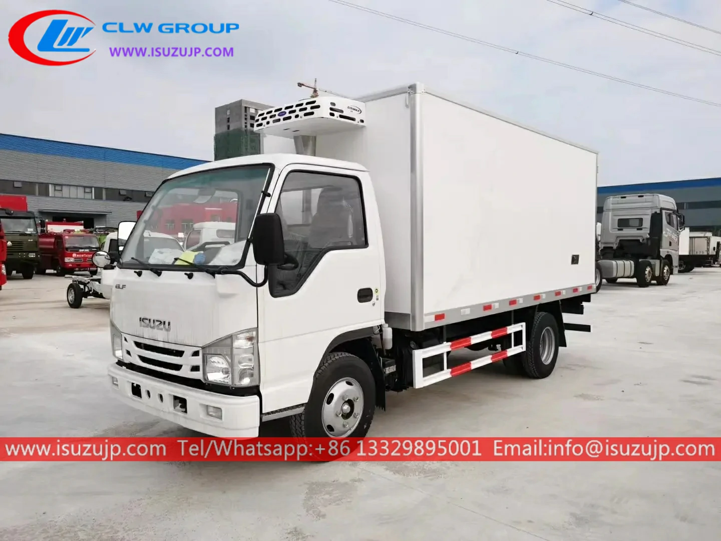 ISUZU 3 ton small Stainless steel refrigerator box freezer delivery truck