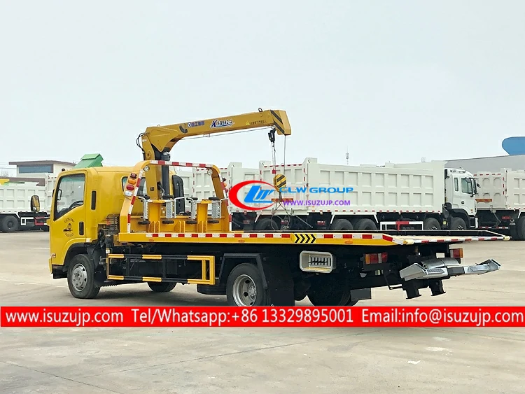 ISUZU 5t platfrom towing with crane ISUZU 5t platfrom towing with crane