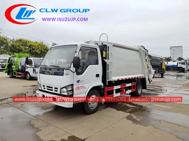 ISUZU 6 ton white garbage truck ISUZU 6 ton white garbage truck