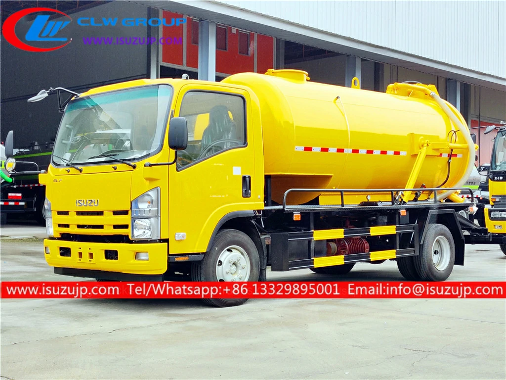 Isuzu 8000 liters combined vacuum jetting truck
