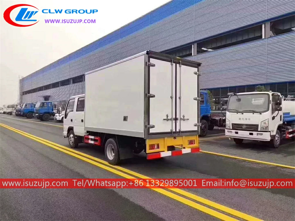 ISUZU Double cabin cold food transport refrigerated box truck ISUZU Double cabin cold food transport refrigerated box truck