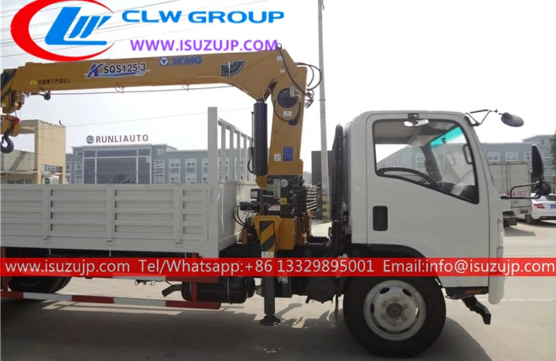 ISUZU ELF 6.3 ton crane carrier trucks ISUZU ELF 6.3 ton crane carrier trucks