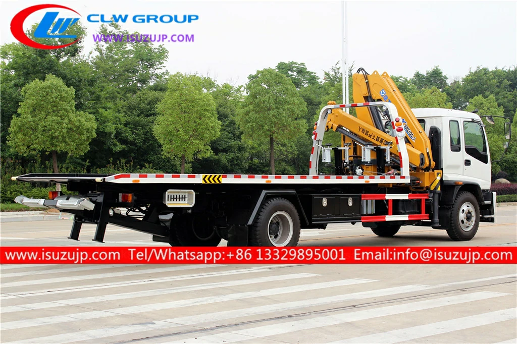 ISUZU FTR flatbed wrecker truck with crane ISUZU FTR flatbed wrecker truck with crane