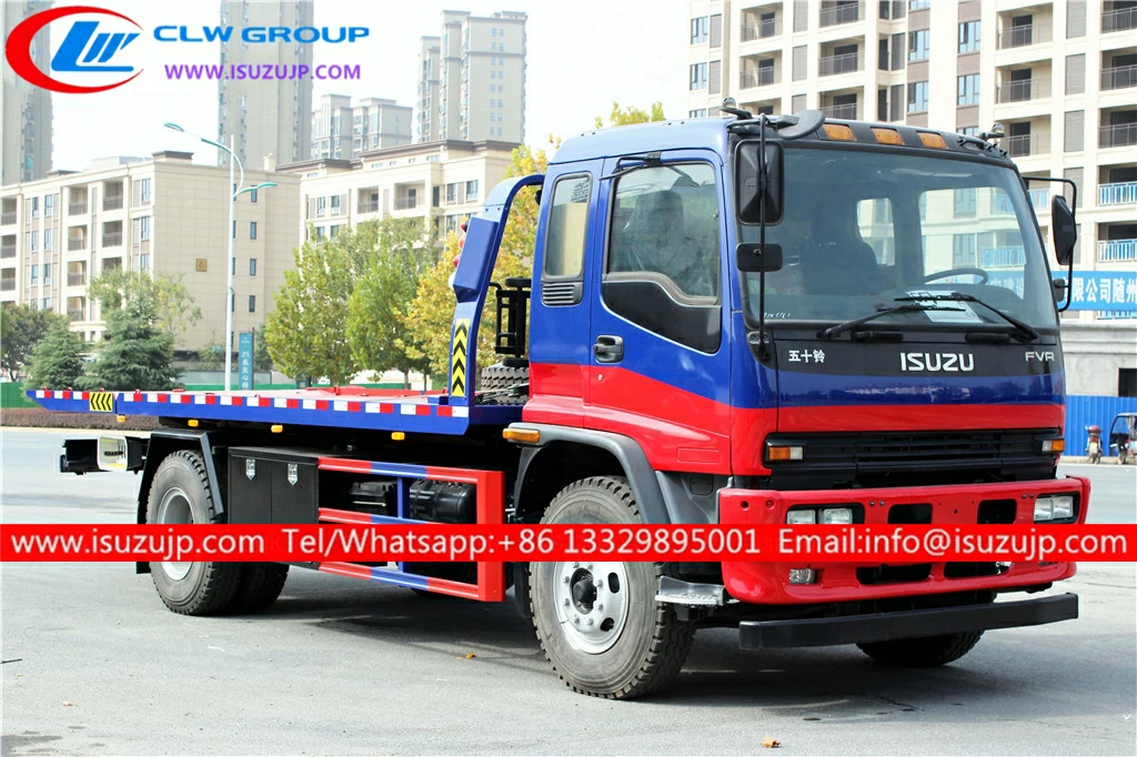 ISUZU FVR 8 ton 10 ton heavy duty flatbed wrecker tow truck