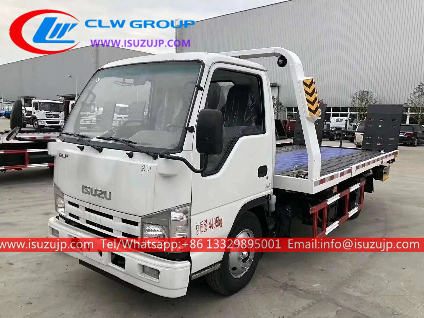 ISUZU ELF mini 3ton flatbed wrecker tow truck