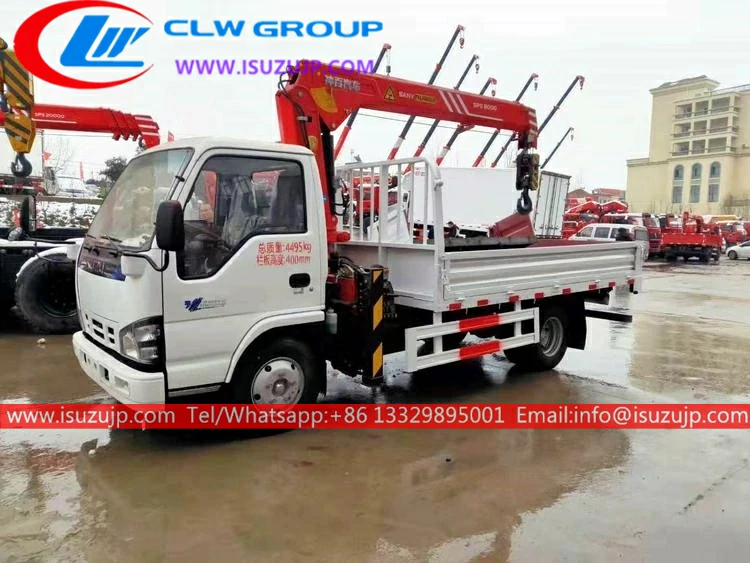 ISUZU NKR small 3 ton brick crane truck for sale ISUZU NKR small 3 ton brick crane truck for sale