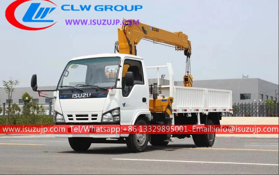 ISUZU NKR small 3 ton truck crane lift ISUZU NKR small 3 ton truck crane lift