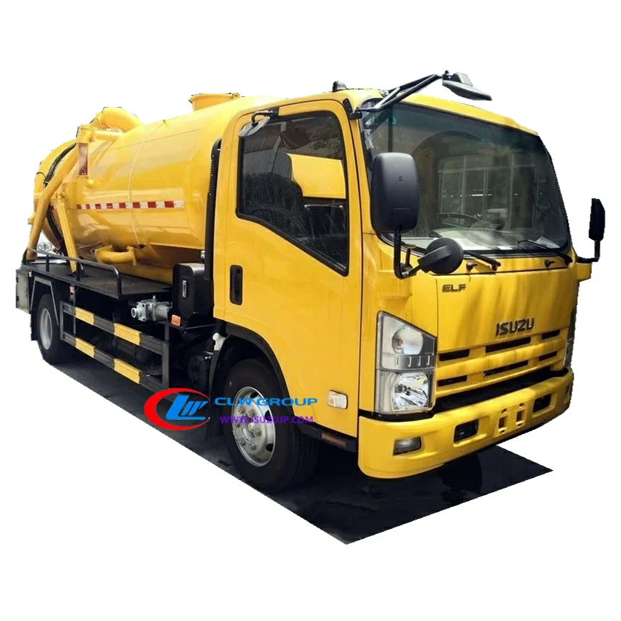 ISUZU NPR 8cbm jetting vacuum suction truck ISUZU NPR 8cbm jetting vacuum suction truck