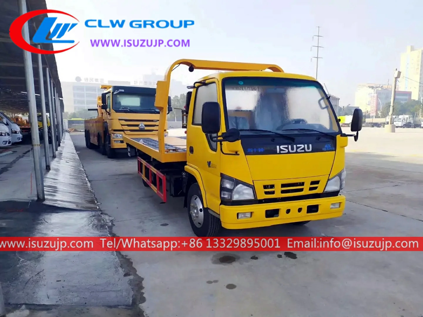 Isuzu NKR 4 ton slide tray wrecker tow truck One tow two accident cars demo video