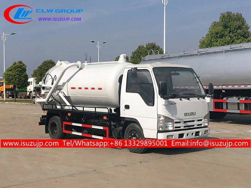 ISUZU mini 4 ton sewage drainage truck
