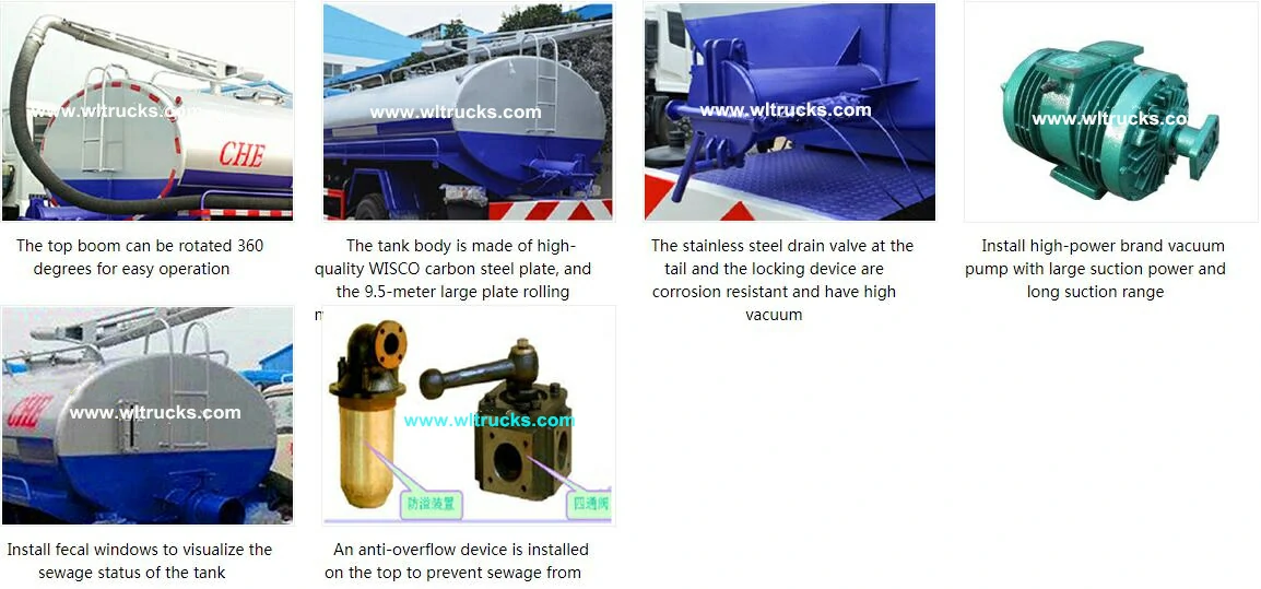 Septic tank truck Working parameter New craft Septic tank truck Working parameter New craft