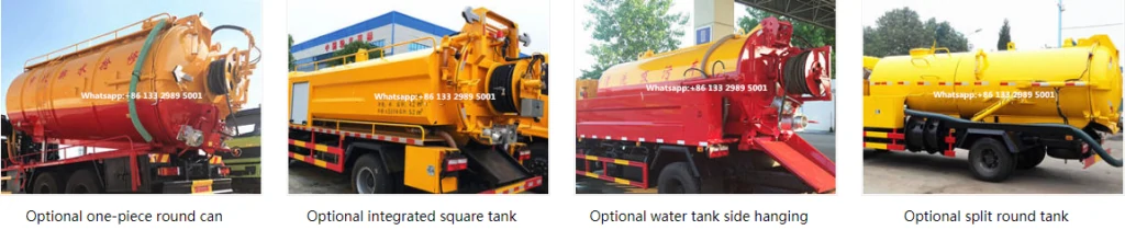 Suction Jetting Truck Optional configuration Suction Jetting Truck Optional configuration