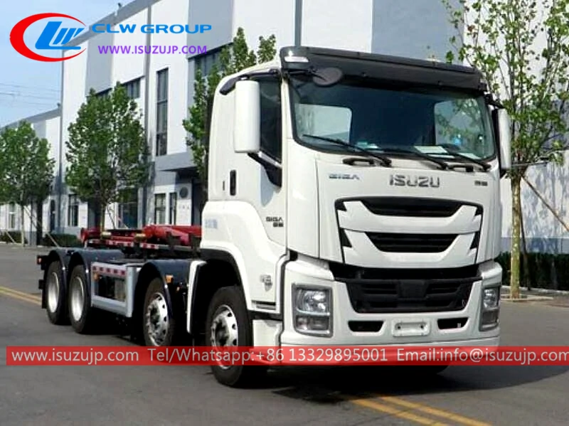 8x4 ISUZU GIGA hook lift refuse collection truck Sierra Leone 8x4 ISUZU GIGA hook lift refuse collection truck Sierra Leone