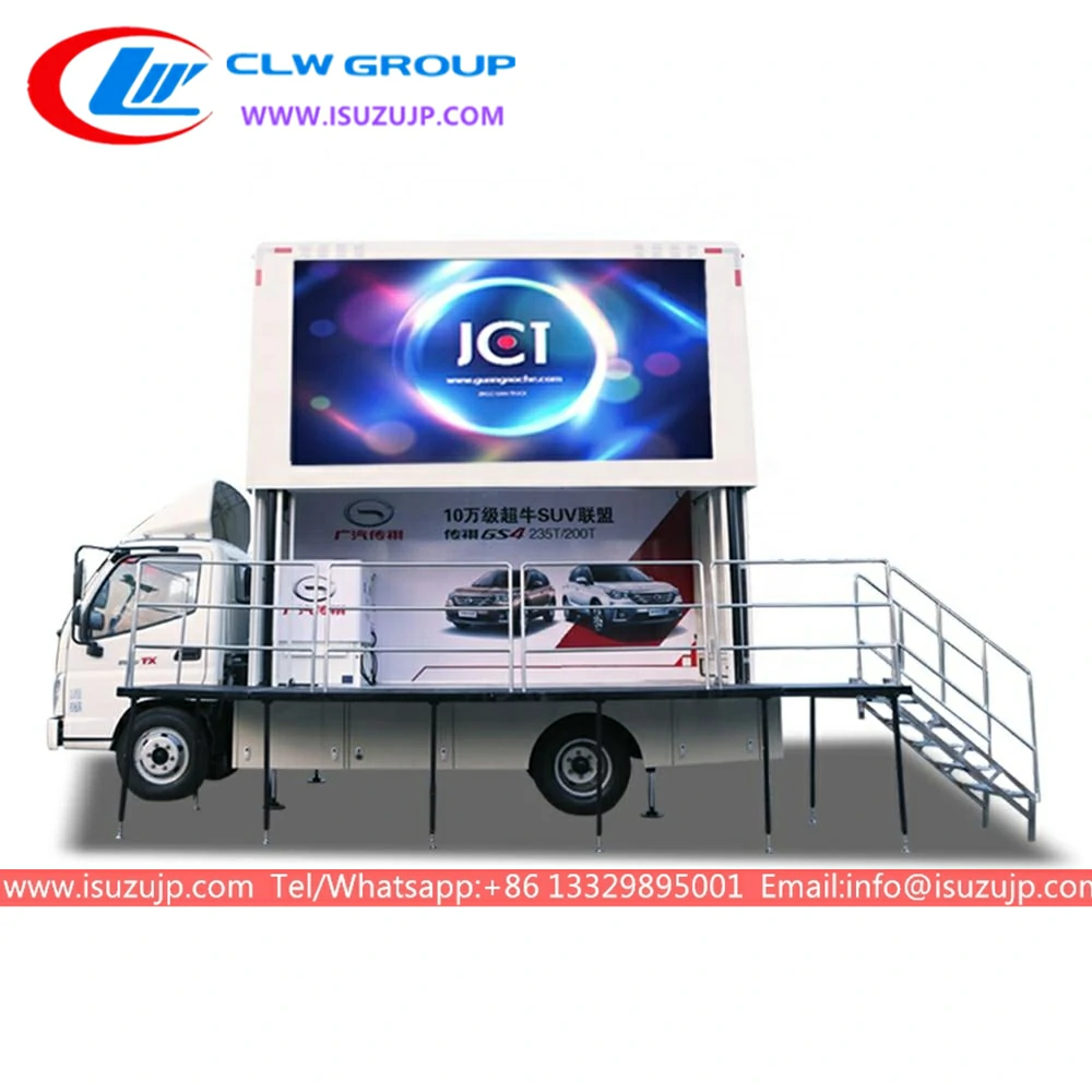 Foton Aumark light full color screen led display box truck operation display
