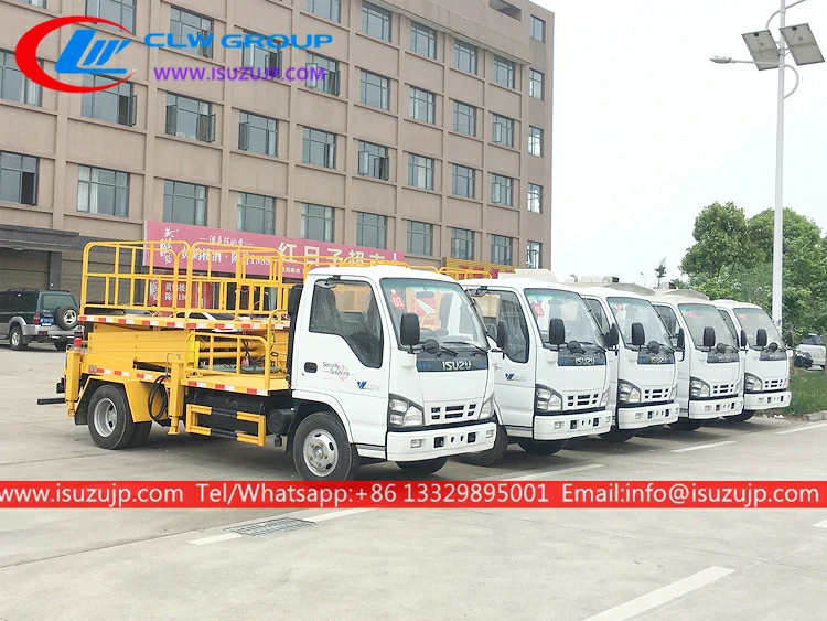 ISUZU 12meters scissor platform lift truck Vietnam ISUZU 12meters scissor platform lift truck Vietnam