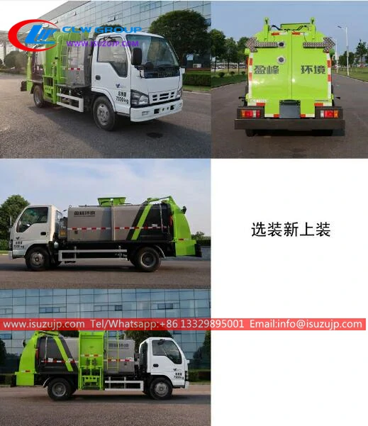 ISUZU 5cbm automated side loader garbage truck price in Botswana