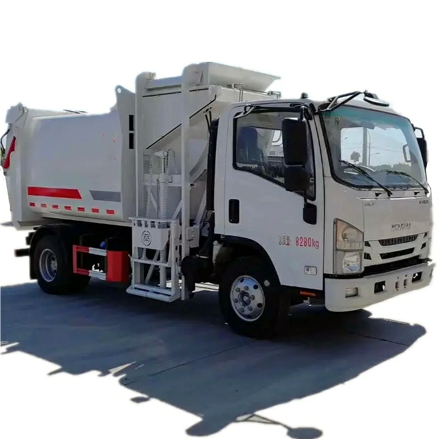 ISUZU 5cbm side loader garbage truck for sale Colombia ISUZU 5cbm side loader garbage truck for sale Colombia