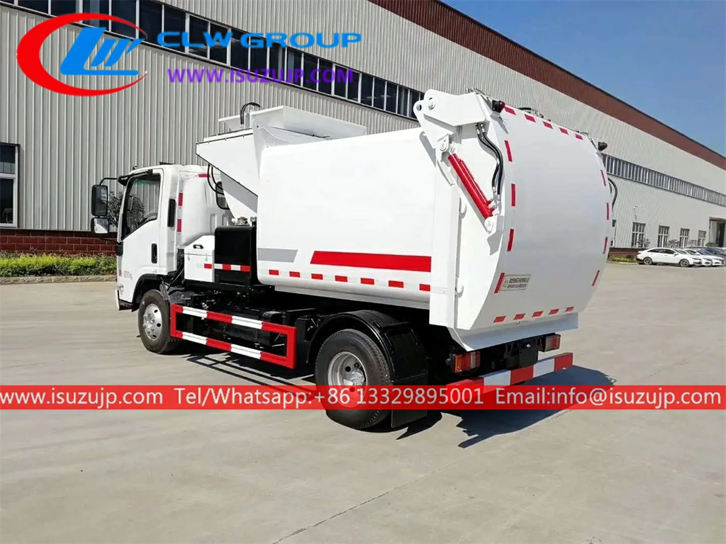 ISUZU 5t automated side loader garbage truck Peru ISUZU 5t automated side loader garbage truck Peru