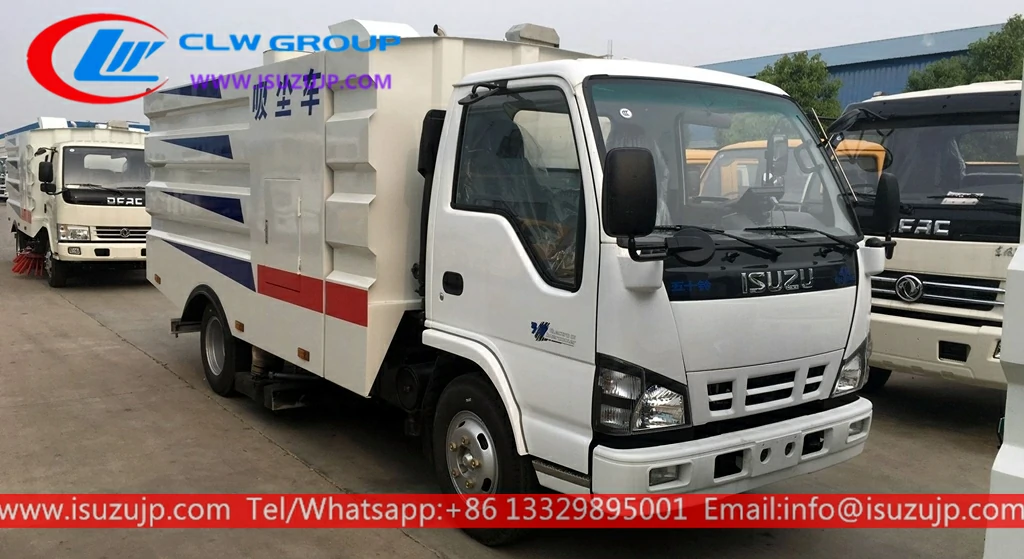ISUZU NKR 6m3 street vacuum cleaner sweeper truck