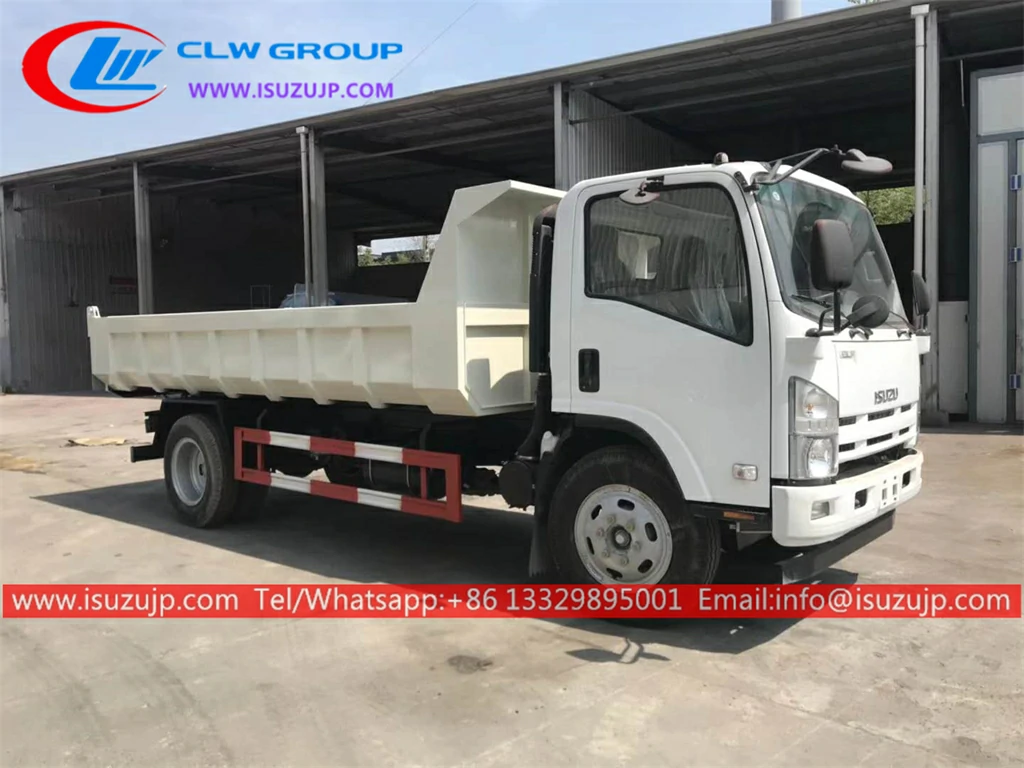 ISUZU 8cbm garbage truck dumping trash Solomon Islands ISUZU 8cbm garbage truck dumping trash Solomon Islands