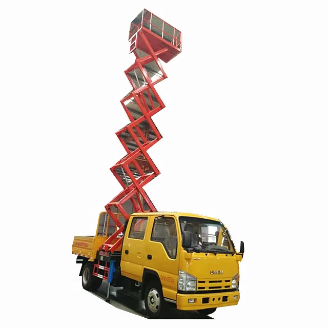 ISUZU ELF 10m scissor aerial platform truck Brunei ISUZU ELF 10m scissor aerial platform truck Brunei