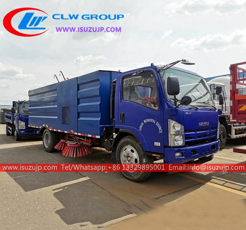 ISUZU ELF 9cbm road vacuum cleaner truck ISUZU ELF 9cbm road vacuum cleaner truck