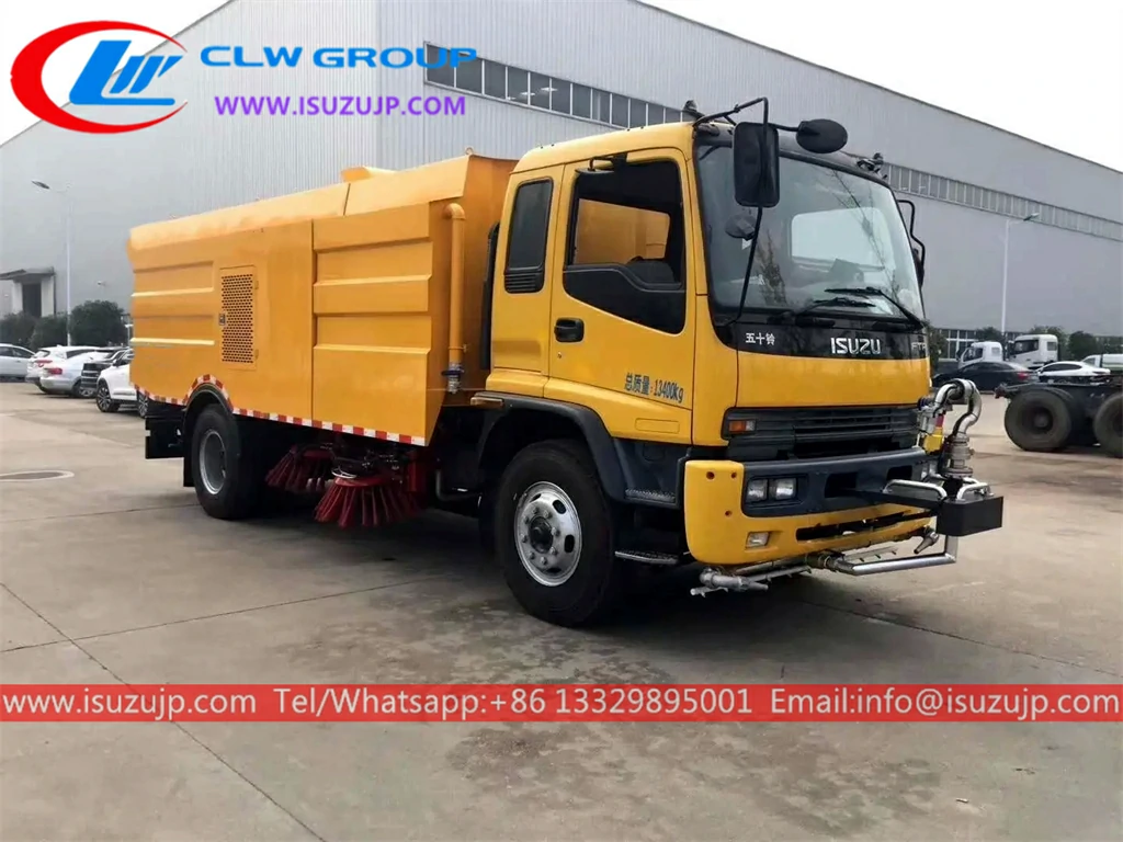 ISUZU FTR 12t vacuum street sweeper Suriname ISUZU FTR 12t vacuum street sweeper Suriname