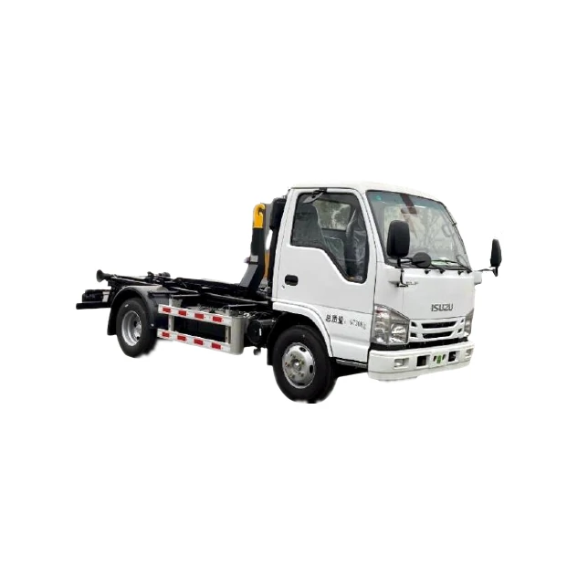 ISUZU NJR small 3m3 hook lift dump truck Morocco ISUZU NJR small 3m3 hook lift dump truck Morocco