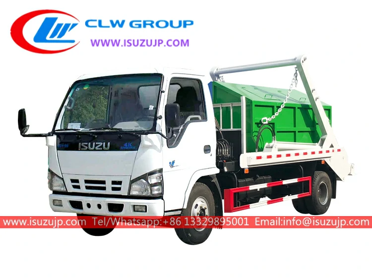 ISUZU NKR 5 ton swing arm garbage truck Angola ISUZU NKR 5 ton swing arm garbage truck Angola