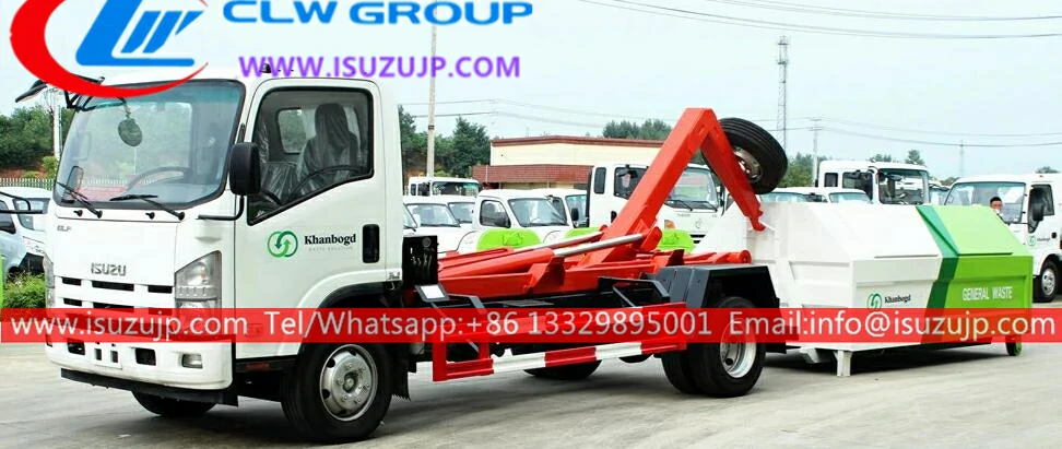 ISUZU NPR 8 ton hook lift dump truck ISUZU NPR 8 ton hook lift dump truck