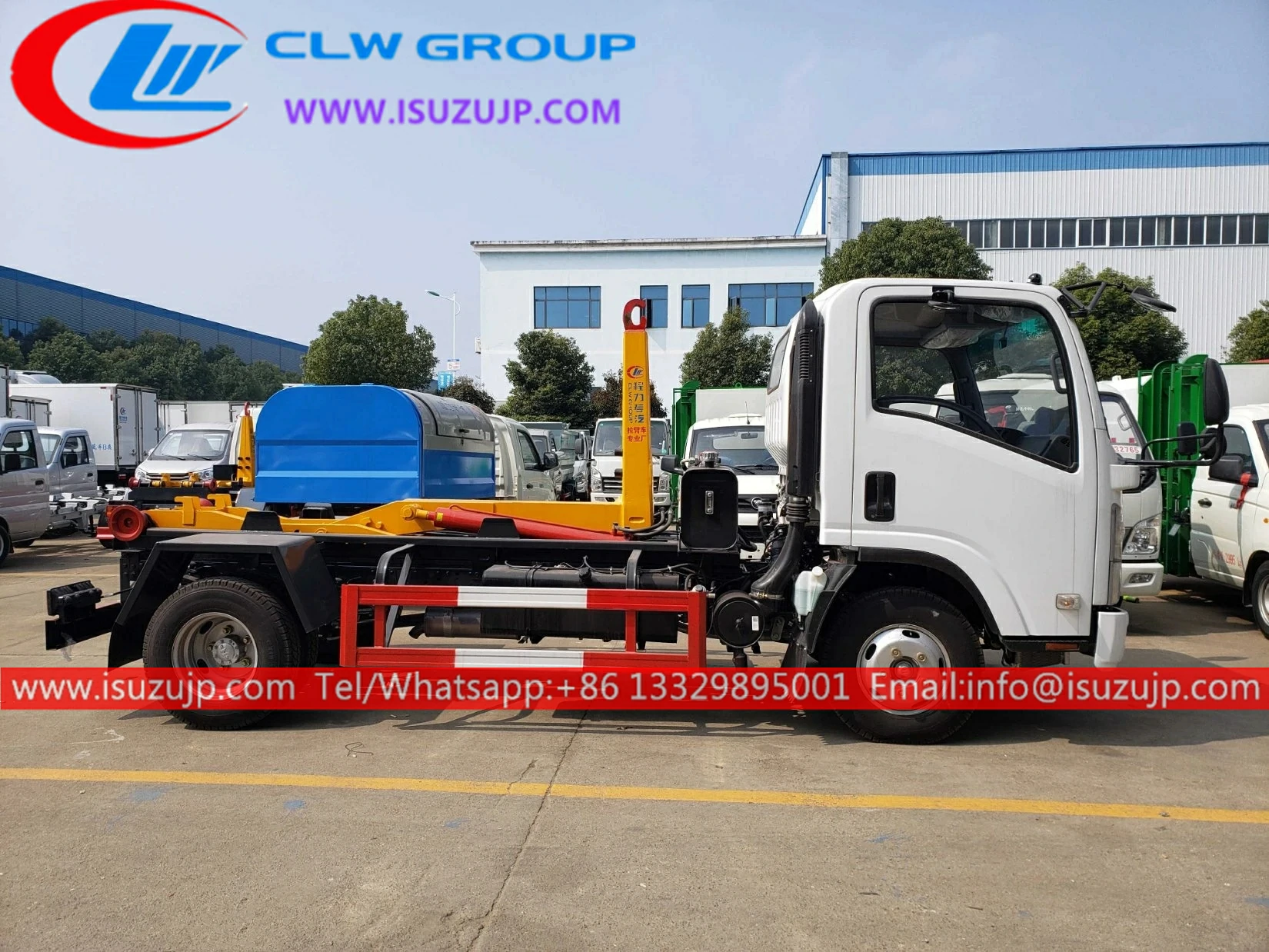 ISUZU NPR 8 ton hook loader with crane for sale ISUZU NPR 8 ton hook loader with crane for sale