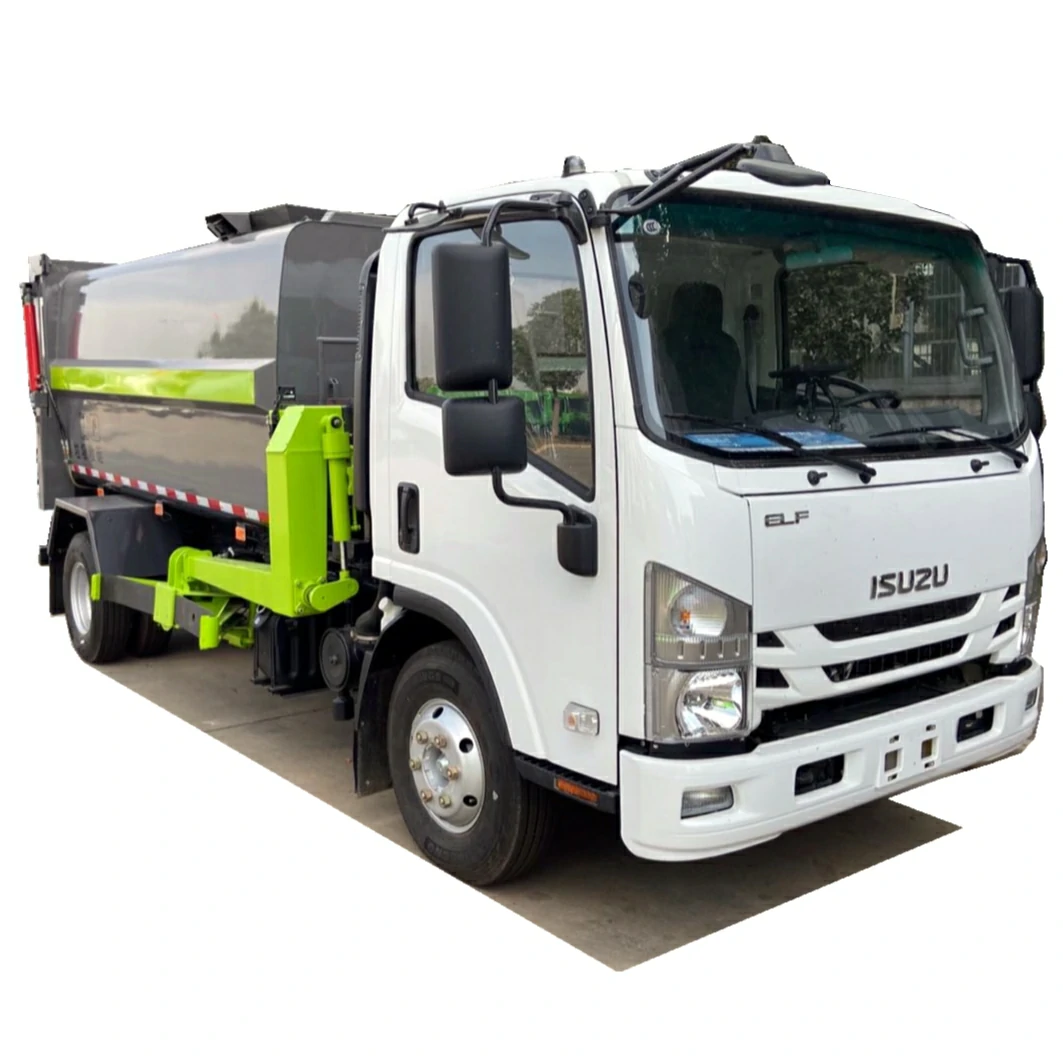 ISUZU NQR 5 ton automated side loader garbage truck Colombia ISUZU NQR 5 ton automated side loader garbage truck Colombia