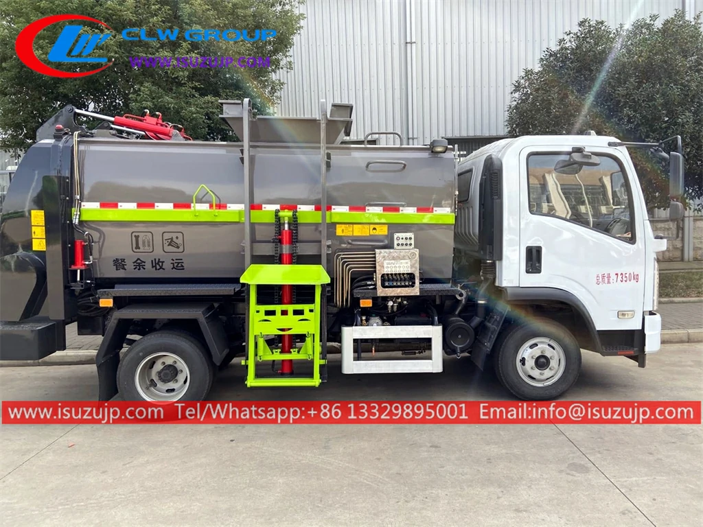ISUZU NQR 5mt side lifting garbage truck for sale Mexico ISUZU NQR 5mt side lifting garbage truck for sale Mexico