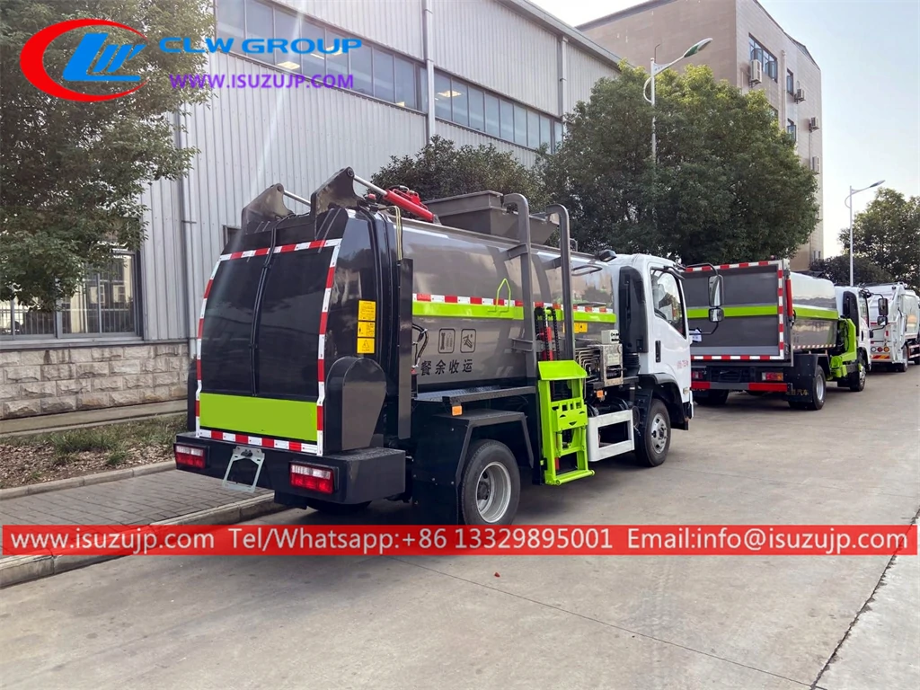 ISUZU NQR 5t Hanging bucket garbage truck Guatemala ISUZU NQR 5t Hanging bucket garbage truck Guatemala