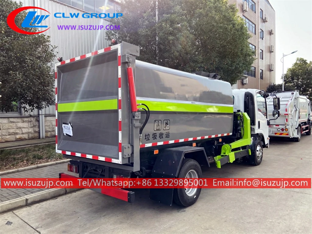 ISUZU NQR 6cbm container side loader truck Guyana ISUZU NQR 6cbm container side loader truck Guyana