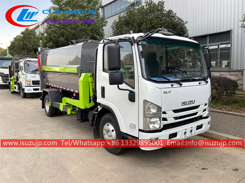 ISUZU NQR 6m3 side loader garbage truck Venezuela ISUZU NQR 6m3 side loader garbage truck Venezuela