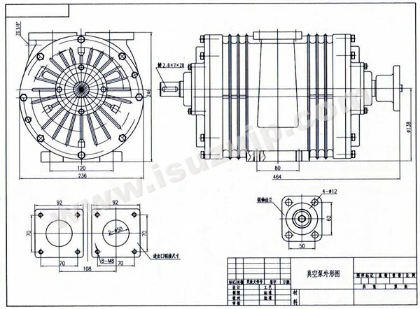1-2T sewage truck Vacuum pumps Structural design drawings 1-2T sewage truck Vacuum pumps Structural design drawings