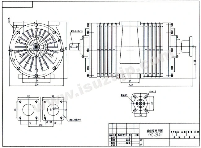 3-4T sewage truck Vacuum pumps Structural design drawings 3-4T sewage truck Vacuum pumps Structural design drawings