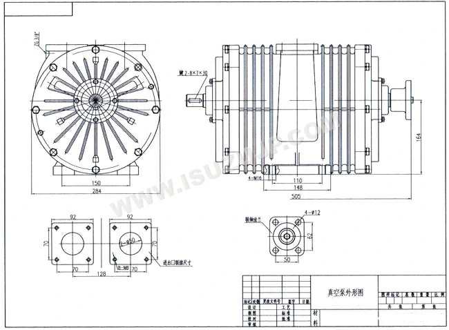 6T sewage truck Vacuum pumps Structural design drawings 6T sewage truck Vacuum pumps Structural design drawings