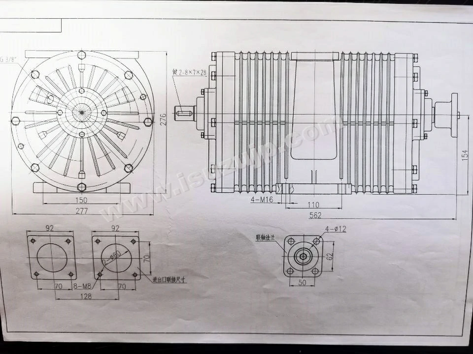 8T sewage truck Vacuum pumps Structural design drawings 8T sewage truck Vacuum pumps Structural design drawings