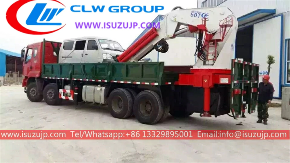 Chenglong 50 ton telescopic boom truck crane