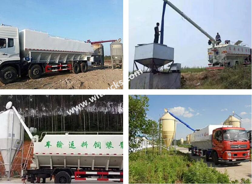 Chicken feed transport truck scene working display Chicken feed transport truck scene working display